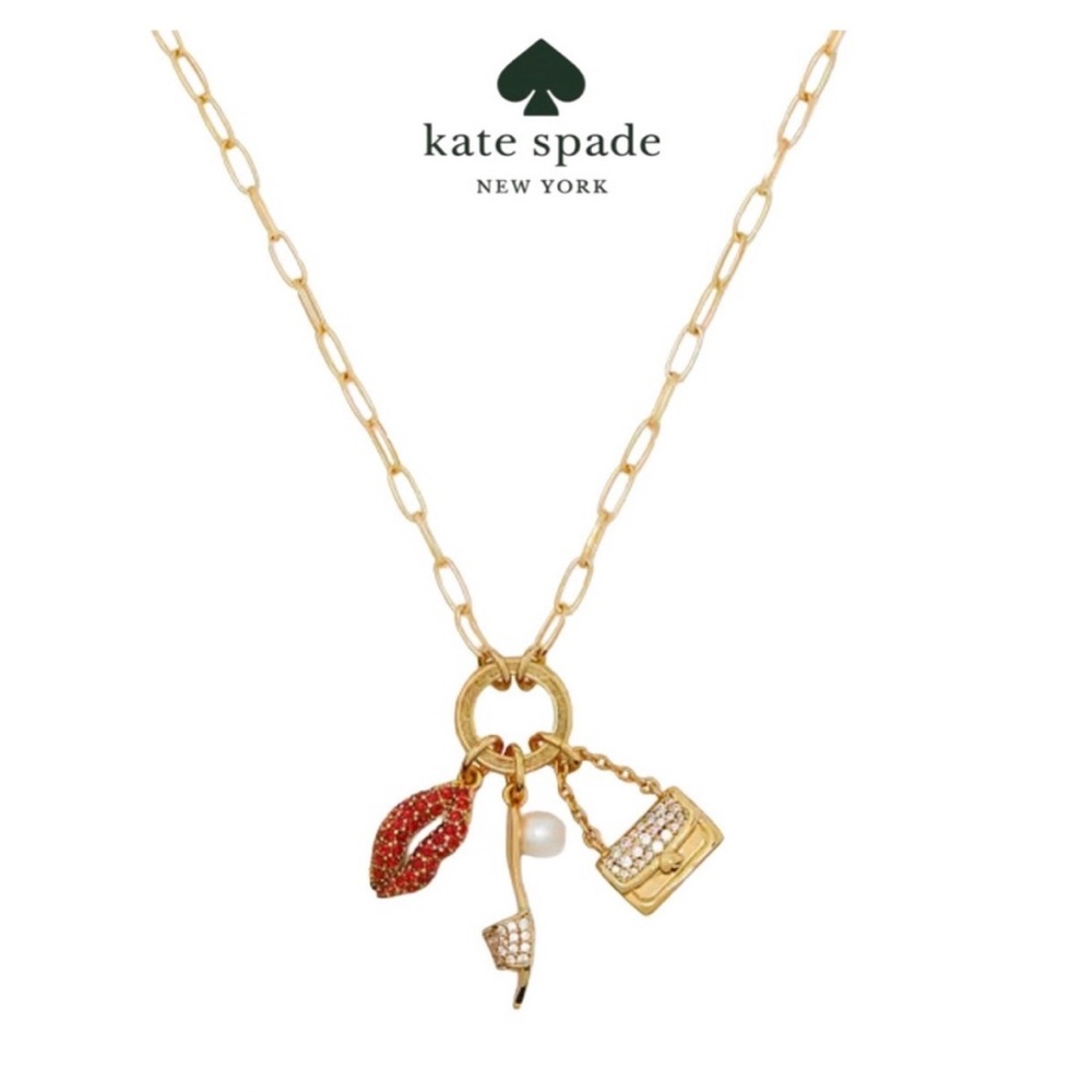 Kate‎ Spade Hit The Town Cluster Charm Pendant Necklace NWT